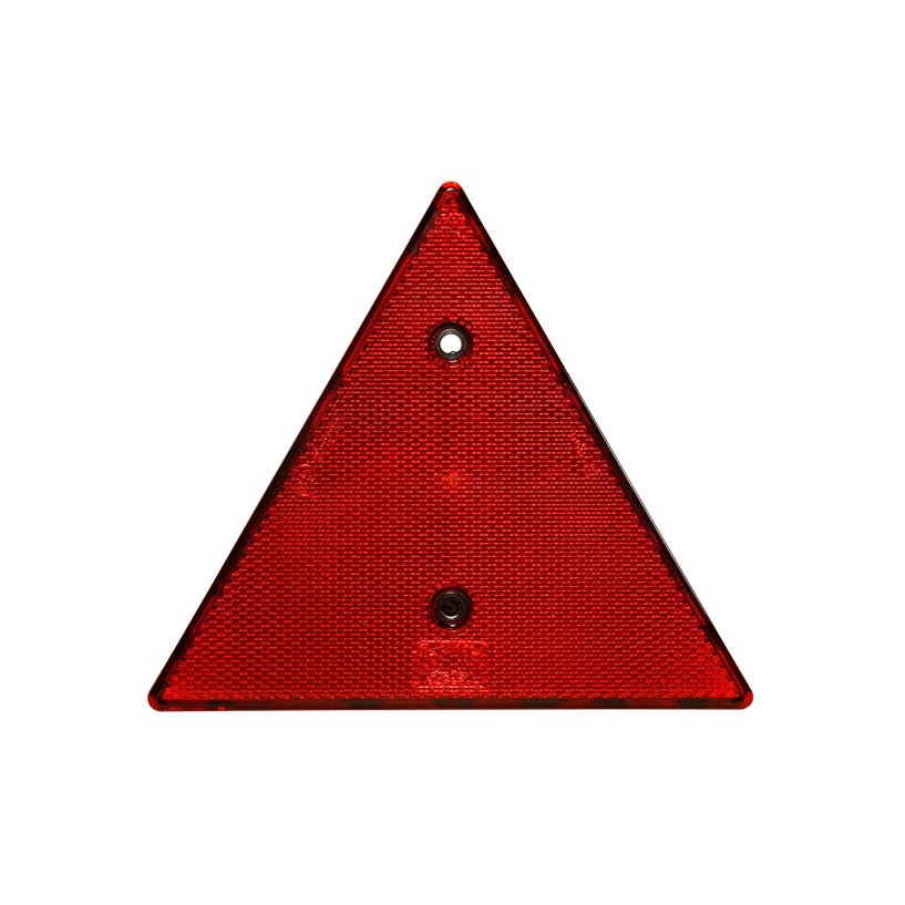 CATADIOTTRO ROSSO TRIANGOLARE CON FORI CONFEZIONE 25PZ