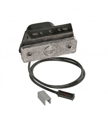 FLATPOINT 1 LED BIANCO 24V CAVO 0,5M P&R CON STAFFA E PROTEZIONE