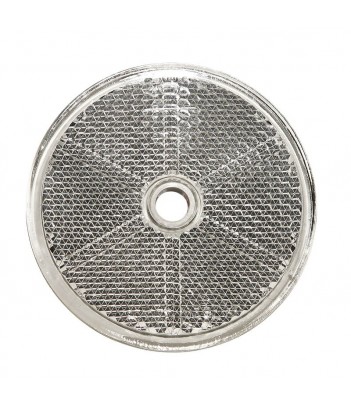 CATADIOTTRO BIANCO TONDO DIAMETRO 60 MM CON FORO FISSAGGIO CONFEZIONE 25PZ