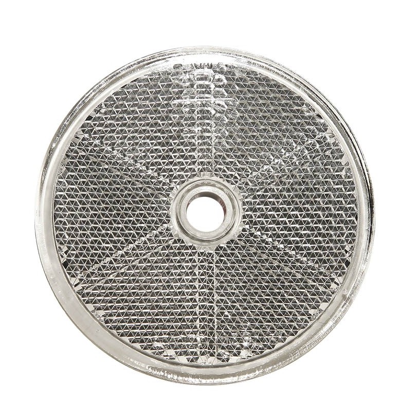 CATADIOTTRO BIANCO TONDO DIAMETRO 60 MM CON FORO FISSAGGIO CONFEZIONE 25PZ