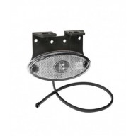 FLATPOINT 2 LED BIANCO 24V CAVO 0,5M P&R CON STAFFA 90°