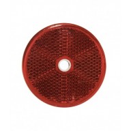 CATADIOTTRO ROSSO TONDO DIAMETRO 60 MM ADESIVO CON FORO FISSAGGIO CONFEZIONE 25PZ