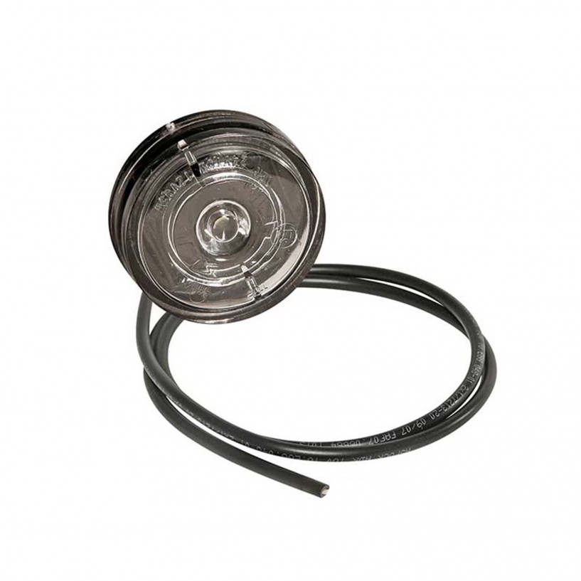 FLATPOINT 2 LED BIANCO 24V CAVO 0,5M P&R CON STAFFA 90°