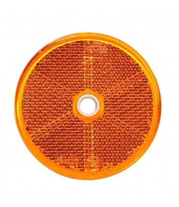 CATADIOTTRO ARANCIONE TONDO 60MM CON FORO CONFEZIONE 25PZ