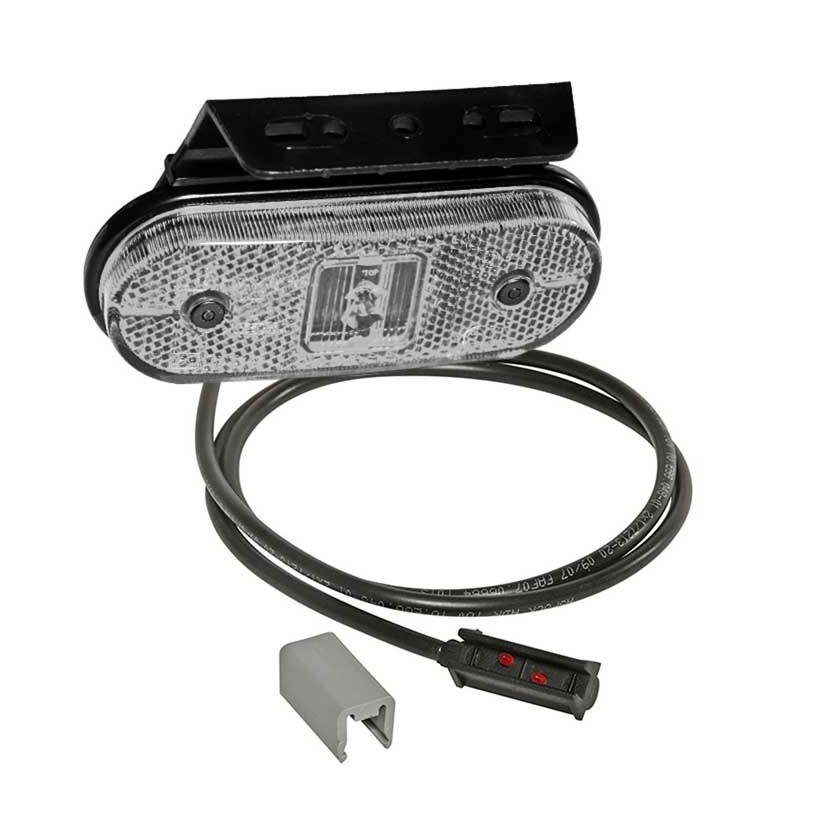 UNIPOINT LED BIANCO 24V CAVO 0,5M P&R CON STAFFA 90° RIVOLTA ANTERIORMENTE