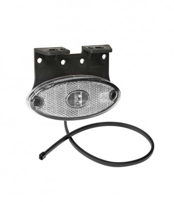 FLATPOINT 2 LED BIANCO 24V CAVO 0,5M P&R CON STAFFA 90°