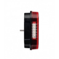 MULTILED 4 DESTRO LED 12/24V CONNETTORE BAIONETTA 8 POLI CON LUCE TARGA