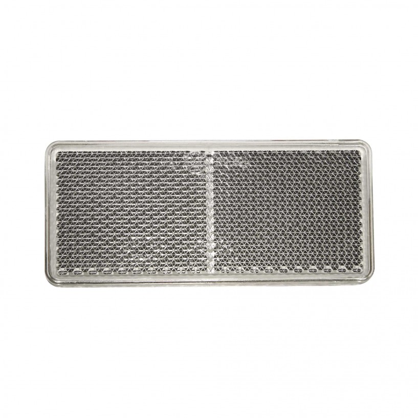 CATADIOTTRO RETTANGOLARE BIANCO 90x40MM ADESIVO CONFEZIONE 25PZ