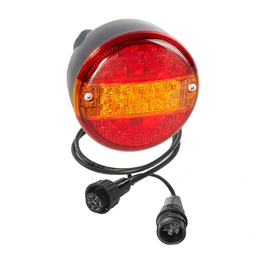 FANALE 3 FUNZIONI 12/24V TONDO LED 2 CONNETTORE 7 POLI