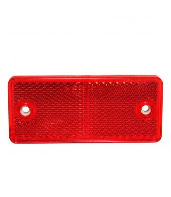 CATADIOTTRO ROSSO RETTANGOLARE 90X40MM CON FORI CONFEZIONE 25PZ