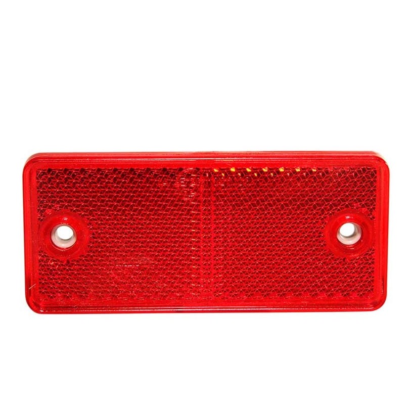 CATADIOTTRO ROSSO RETTANGOLARE 90X40MM CON FORI CONFEZIONE 25PZ