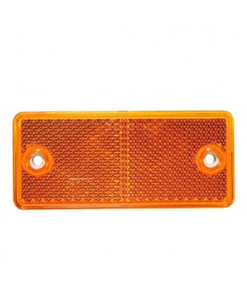 CATADIOTTRO ARANCIONE RETTANGOLARE 90X40MM CON FORI CONFEZIONE 25PZ