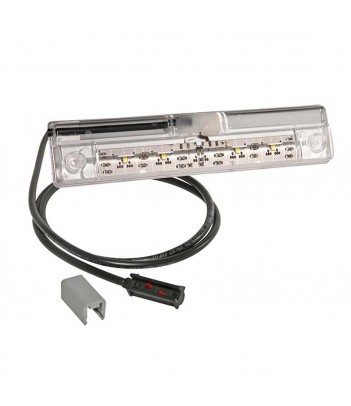 FANALE DESTRO LED 12-24V LENTE TRASPARENTE CON TRIANGOLO