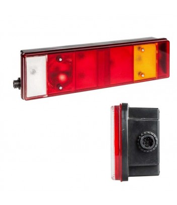 FANALE 7 FUNZIONI SINISTRO CON LUCE TARGA APPLICAZIONE MAN/RENAULT/DAF