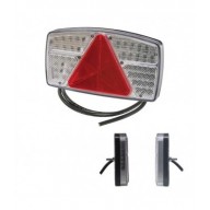 FANALE DESTRO LED 12-24V LENTE TRASPARENTE CON TRIANGOLO