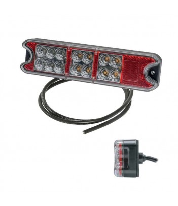 FANALE 3 FUNZIONI LED RETTANGOLARE 12/24V