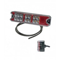 FANALE 3 FUNZIONI LED RETTANGOLARE 12/24V