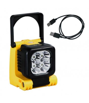 FARO LAVORO QUADRATO LED 1000 LUMEN FLOOD RICARICABILE CON BASE MAGNETICA