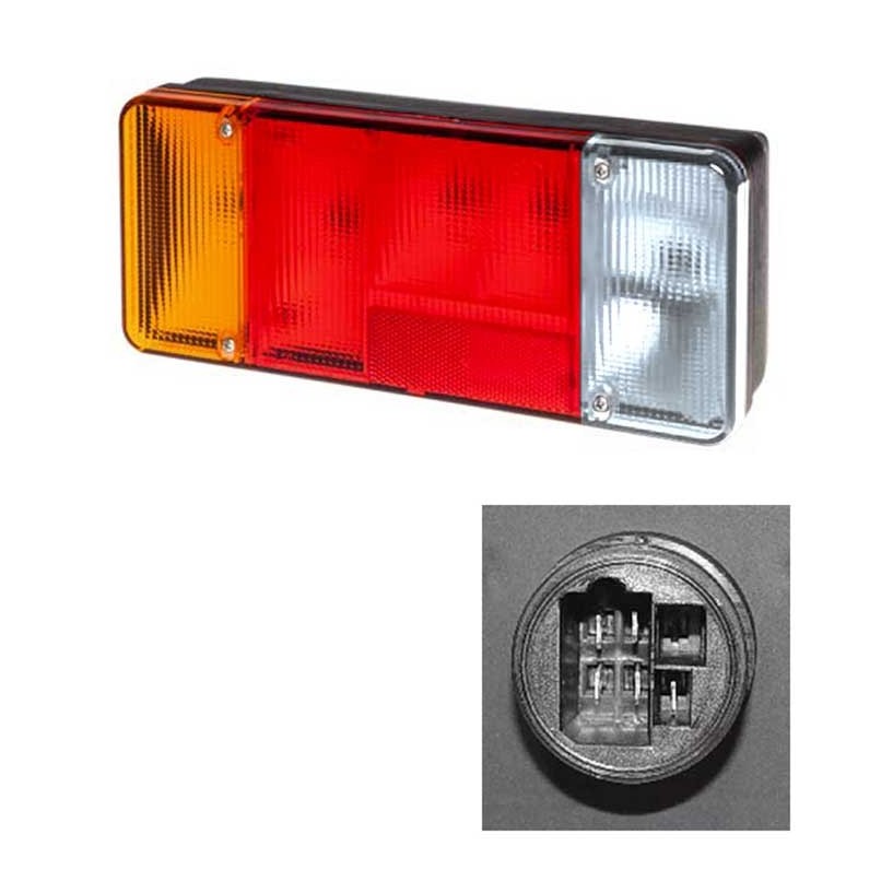 FANALE SINISTRO CON RETROMARCIA APPLICAZIONE EUROCARGO/DAILY IVECO 6 POLI FANALE SINISTRO CON RETROMARCIA APPLICAZIONE EUROCARGO/DAILY IVECO 6 POLI