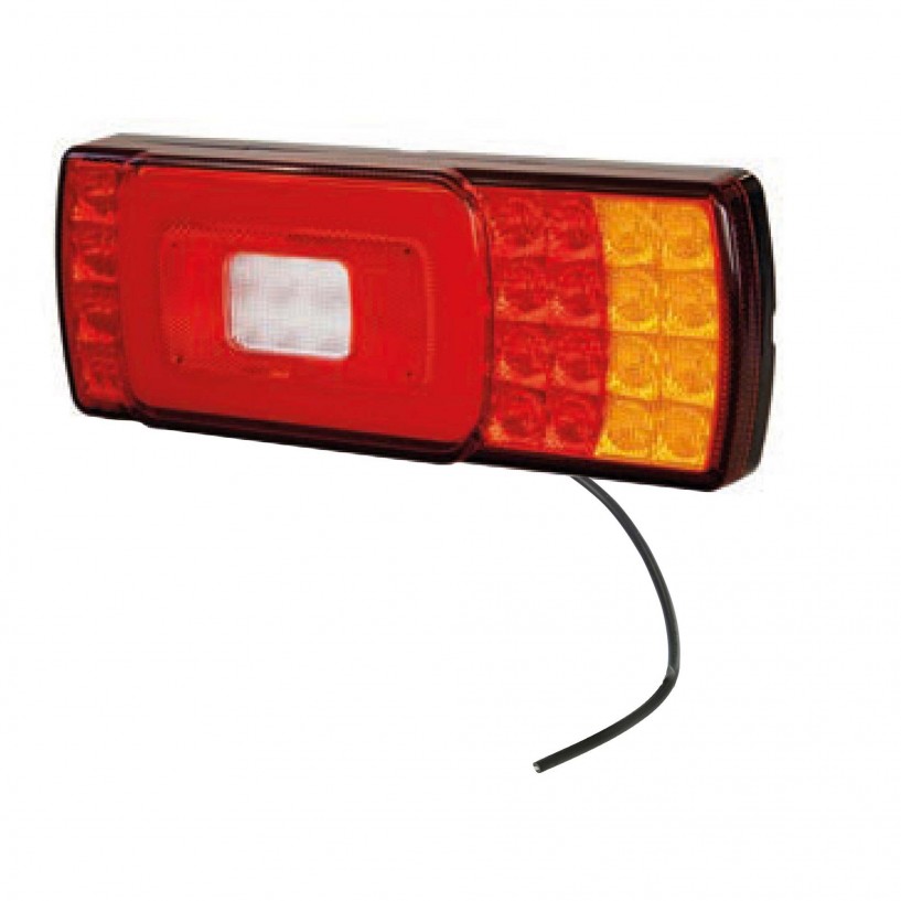 FANALE POSTERIORE SINISTRO E DESTRO A LED 12-24V CON CAVO SGUAINATO DA 0,3 M - SENZA CATADIOTTRO TRIANGOLARE