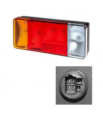 FANALE SINISTRO CON RETROMARCIA APPLICAZIONE EUROCARGO/DAILY IVECO 6 POLI