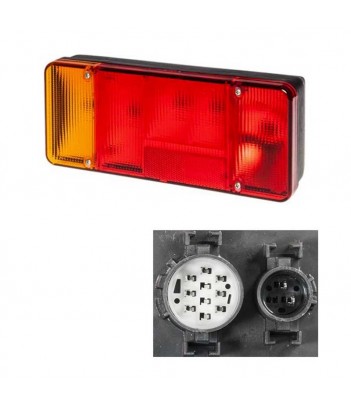 FANALE SINISTRO CON RETRONEBBIA APPLICAZIONE EUROCARGO/DAILY IVECO 10 POLI