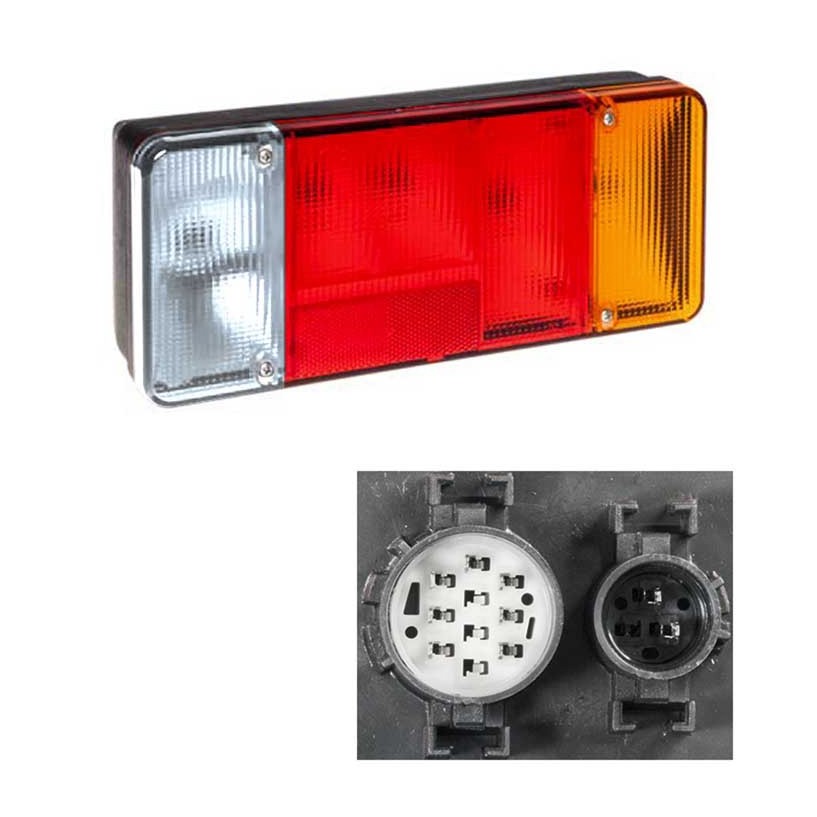FANALE DESTRO CON RETROMARCIA APPLICAZIONE EUROCARGO/DAILY IVECO 10 POLI