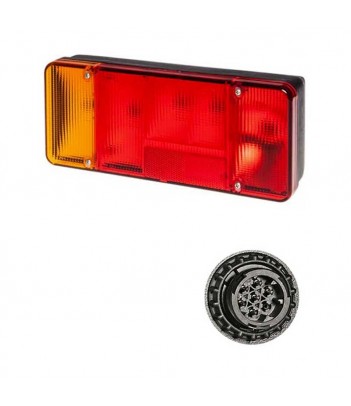 FANALE SINISTRO CON RETRONEBBIA APPLICAZIONE EUROCARGO/DAILY IVECO 7 POLI AMP