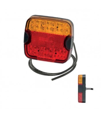 FANALE 3 FUNZIONI LED QUADRATO 12/24V