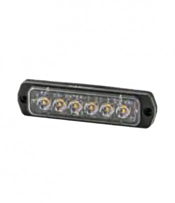 STROBO AMBRA 6 LED 10-30V PIATTO C.0,1 M