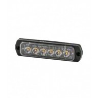 STROBO AMBRA 6 LED 10-30V PIATTO C.0,1 M