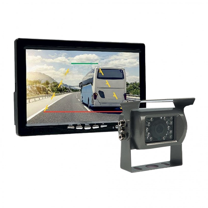 KIT VIDEO MONITOR 7 POLLICI TELECAMERA NERA E CAVO