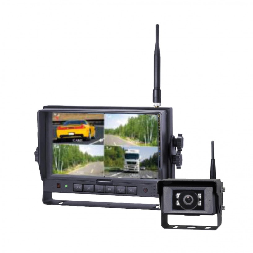 KIT VIDEO WIRELESS MONITOR QUAD 7"