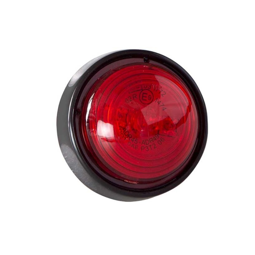 LUCE POSIZIONE ROSSA LED TONDA 12/24V