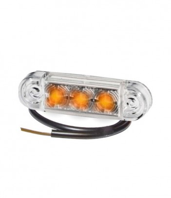 PRO-SLIM LED ARANCIONE LENTE TRASPARENTE 24V