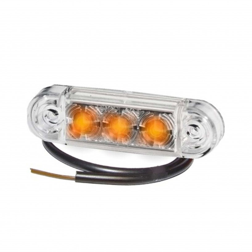 PRO-SLIM LED ARANCIONE LENTE TRASPARENTE 24V