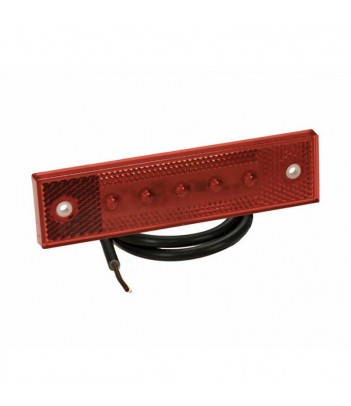 PRO-SUPER-FLAT ROSSO LED 12/24V CAVO 0,5M OPEN END