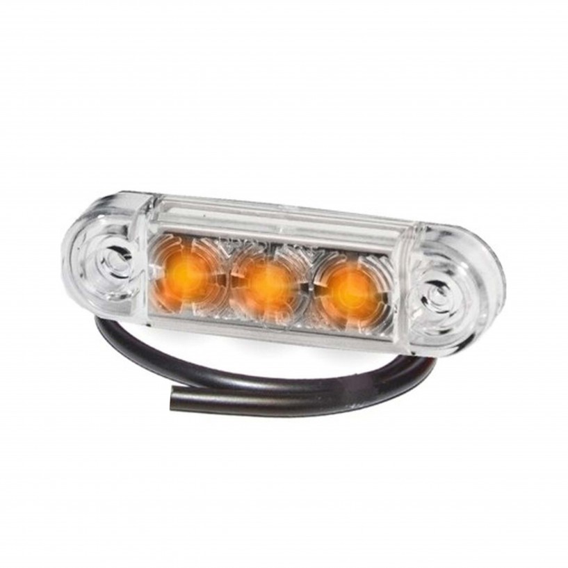 PRO-SLIM 12V LED ARANCIONE LENTE TRASPARENTE PRO-SLIM 12V LED ARANCIONE LENTE TRASPARENTE