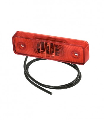 LUCE POSIZIONE LED ROSSA RETTANGOLARE 24V