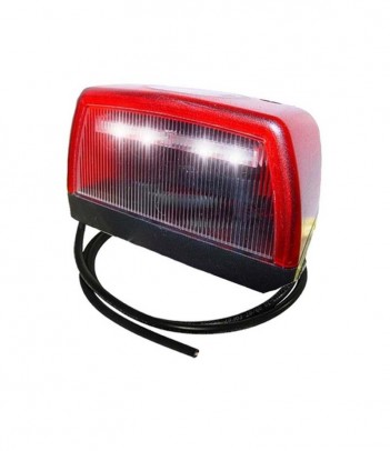 LUCE TARGA LED 24V CON LUCE POSIZIONE ROSSA