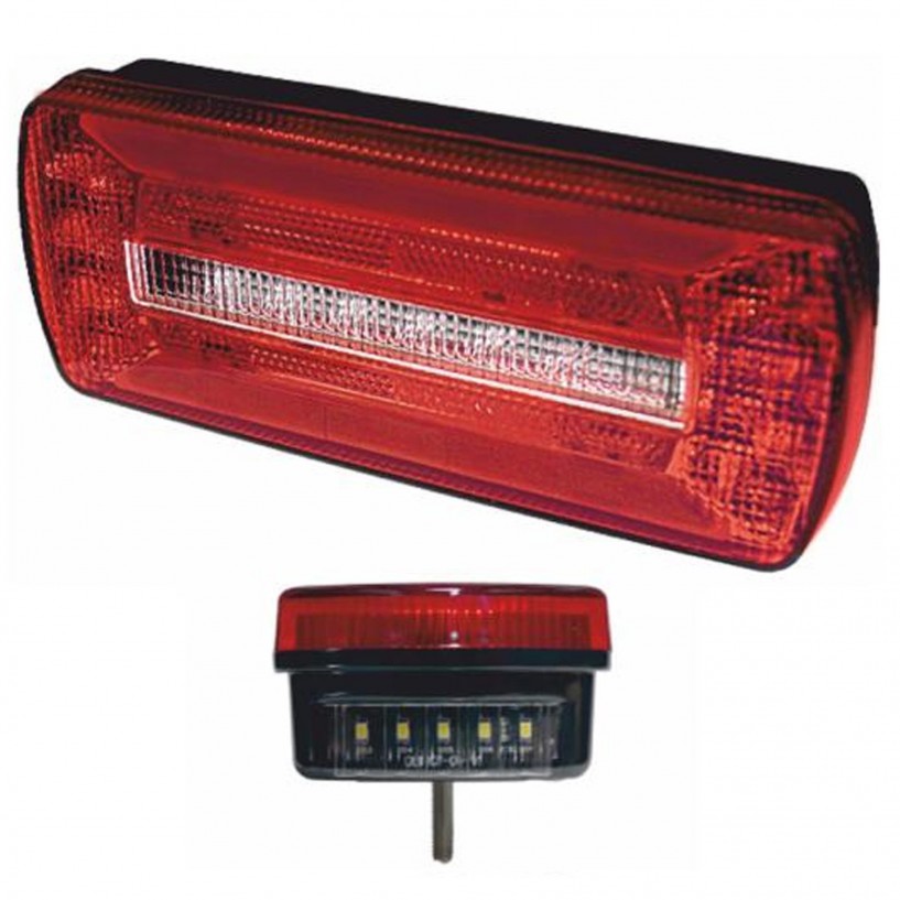 PRO-RAIL LED 12/24V 5 FUNZIONI CAVO 2M LUCE TARGA E LATERALE