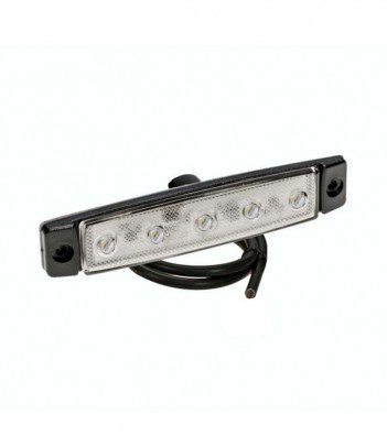 LUCE POSIZIONE BIANCA 5 LED 12/24V BASE ADESIVA