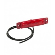 LUCE POSIZIONE ROSSA 5 LED 12/24V BASE ROSSA ADESIVA