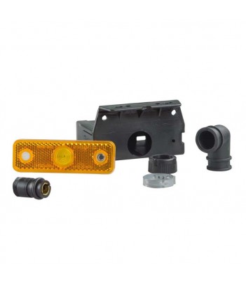 GEMMA SIDEPOINT ARANCIONE 24V STAFFA 90° CON CONNETTORE 90°