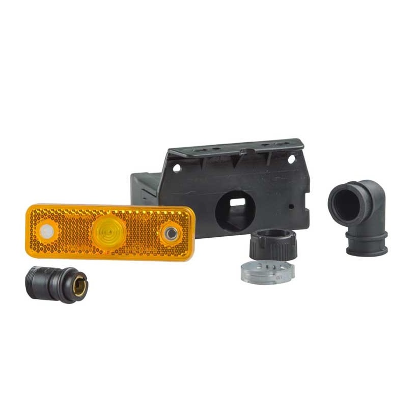 GEMMA SIDEPOINT ARANCIONE 24V STAFFA 90° CON CONNETTORE 90° GEMMA SIDEPOINT ARANCIONE 24V STAFFA 90° CON CONNETTORE 90°