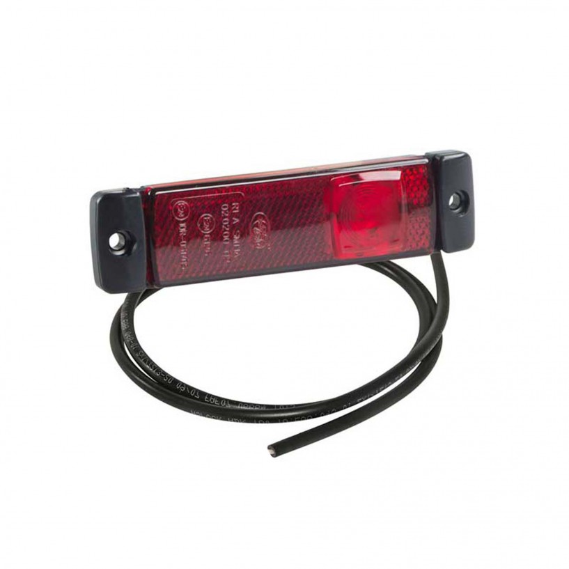 LUCE POSIZIONE ROSSA RETTANGOLARE LED TIPO HELLA 12/24V LUCE POSIZIONE ROSSA RETTANGOLARE LED TIPO HELLA 12/24V