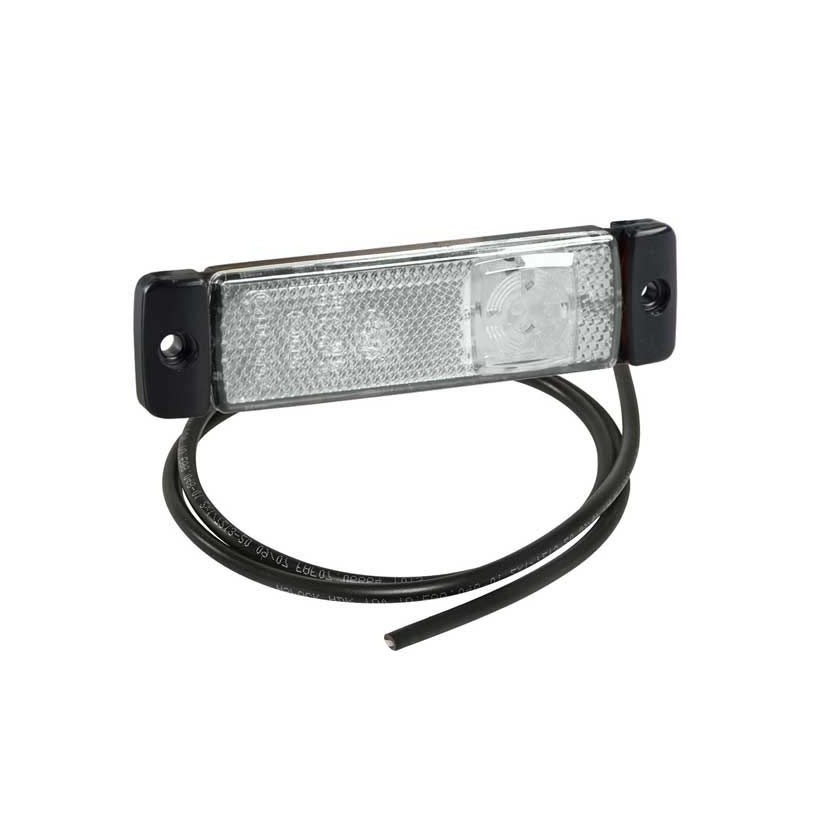 LUCE POSIZIONE BIANCA RETTANGOLARE LED TIPO HELLA 12/24V LUCE POSIZIONE BIANCA RETTANGOLARE LED TIPO HELLA 12/24V