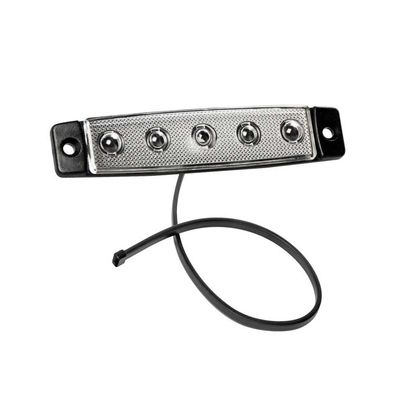 LUCE POSIZIONE BIANCA 5 LED 12/24V CAVO QUADRO DC LUCE POSIZIONE BIANCA 5 LED 12/24V CAVO QUADRO DC