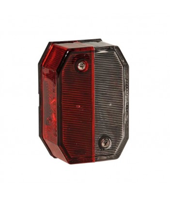 FLEXIPOINT 1 BIANCO/ROSSO 12V CON STAFFA DRITTA IN GOMMA