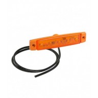 LUCE LATERALE ARANCIONE 5 LED 12/24V BASE ARANCIONE ADESIVA